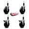Service Caster 5'' Hard Rubber Wheel Swivel 1-1/8'' Expand Stem Caster Set 2 Brakes, 4PK SCC-EX20S514-HRS-2-PLB-2-118 - alternate 3
